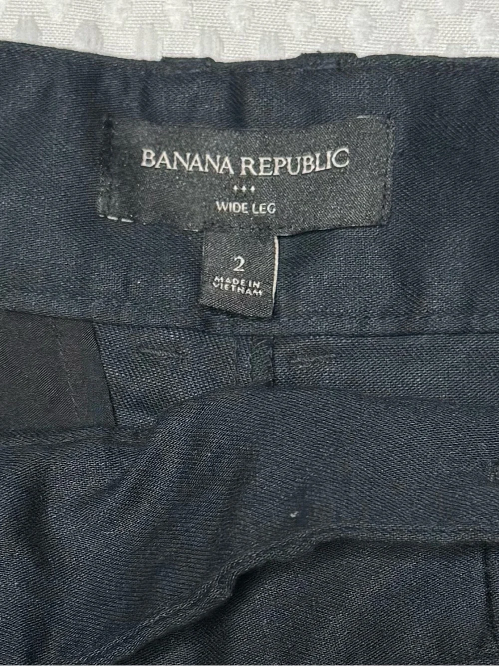 Banana Republic Wide-Leg Linen Blend High-Rise SZ 2 Pleated Pants Capsule Career